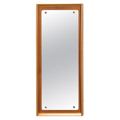 Scandinavian Mid-Century Oak & Teak Wall Mirror