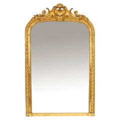 Antique Large Victorian Giltwood Wall Mirror c.1860 - 165 x 106cm 19th Century