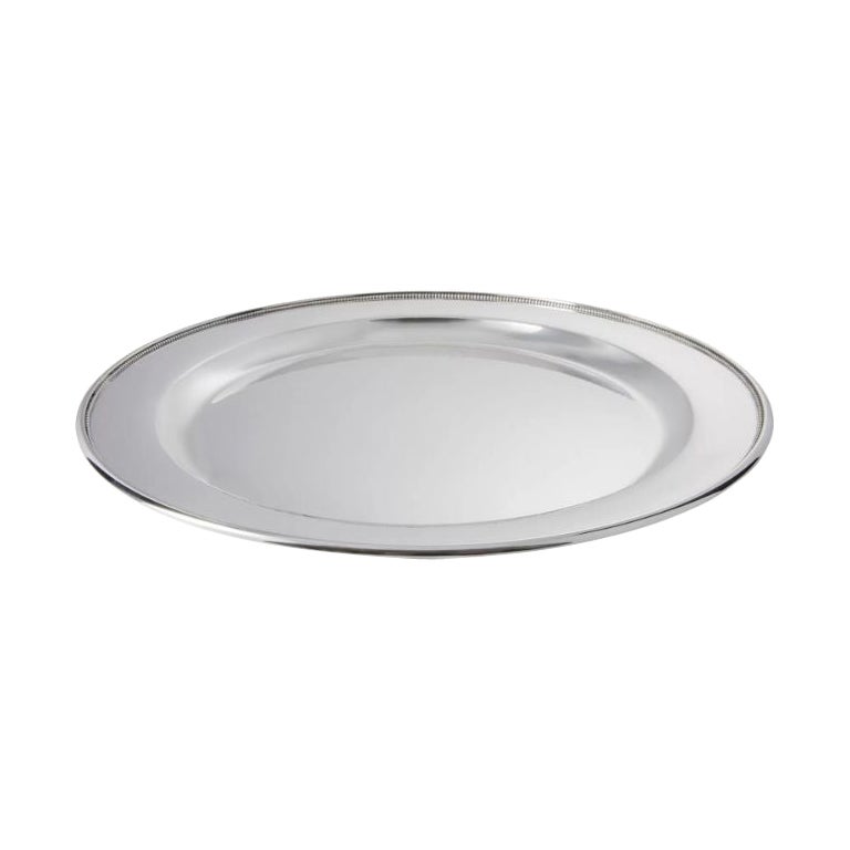 Sterling Silver Georg Jensen Hammered Tray 210C For Sale