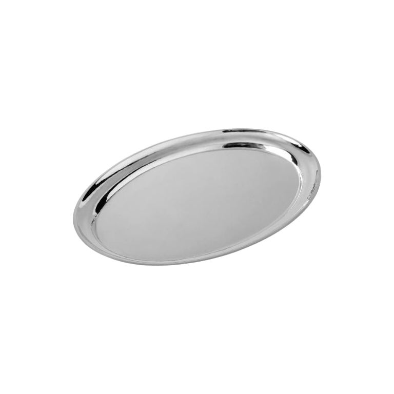 Small Oval Georg Jensen Sterling Silver Tray 223A For Sale
