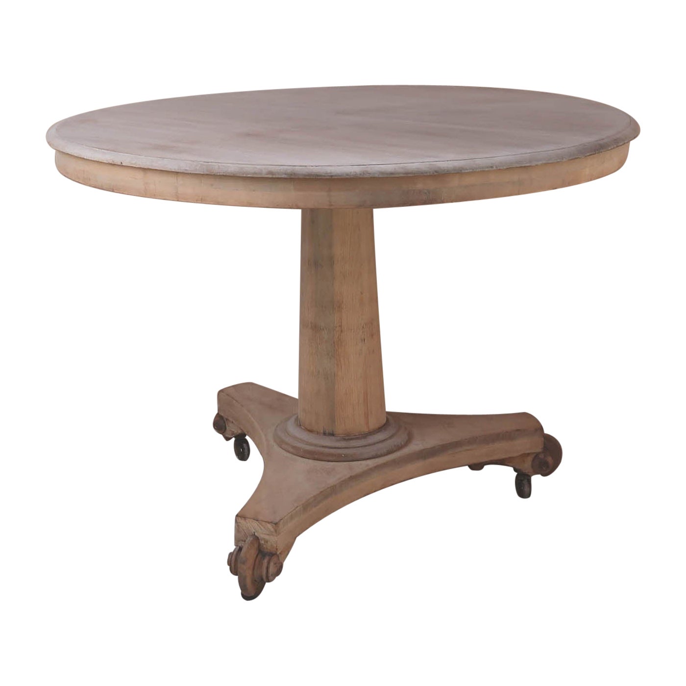 Small Antique Palladian Style Round Bleached Table, English, C.1835