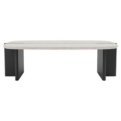 Coffee Table 'Surfside Drive' by Man of Parts, Large, Ivory & Black Ash