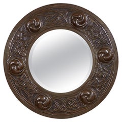 Patinated Repousee Mirror