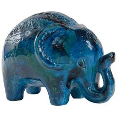 Bitossi, Londi Designed 'Rimini Blu' Elephant, Sculpture, circa 1965, Italy