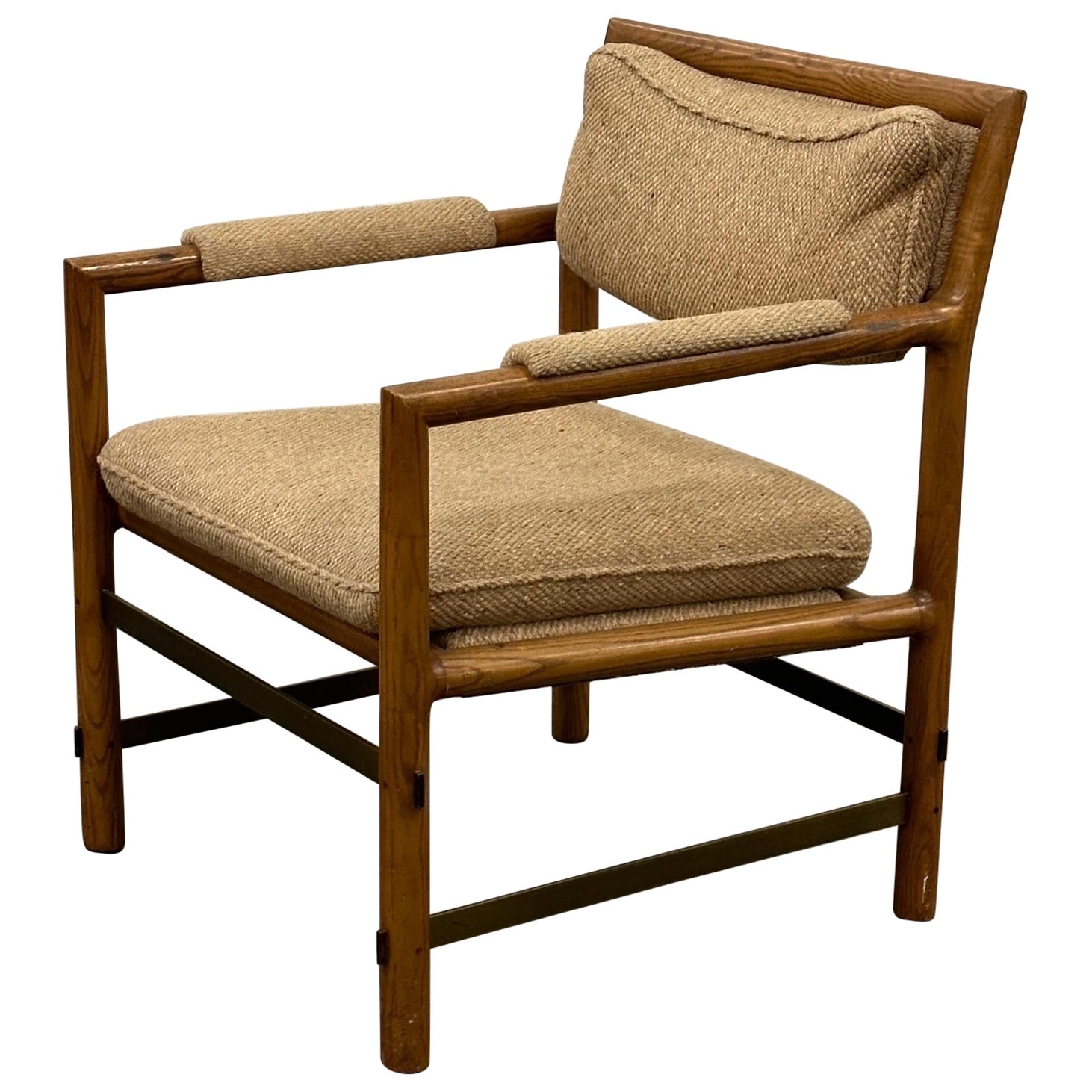 Vintage Ash Club Chair by Edward Wormley for Dunbar For Sale