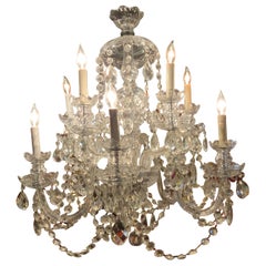 Antique Maria Teresa style chandelier with 10 lights