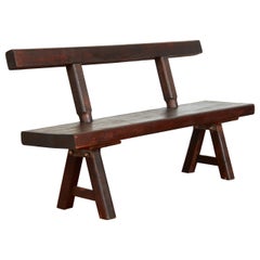 Vintage French Wood Benches 