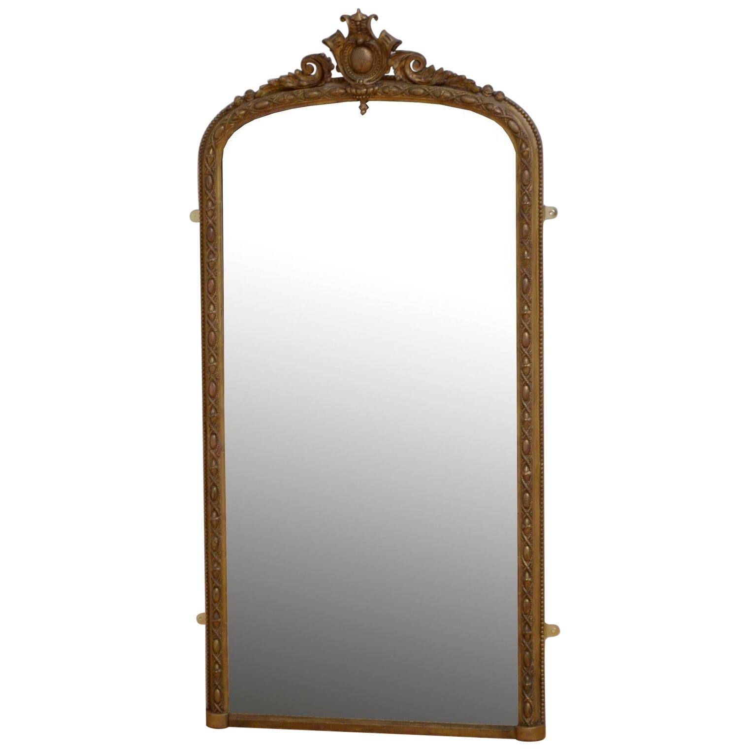 19th Century Giltwood Pier Mirror H156cm For Sale