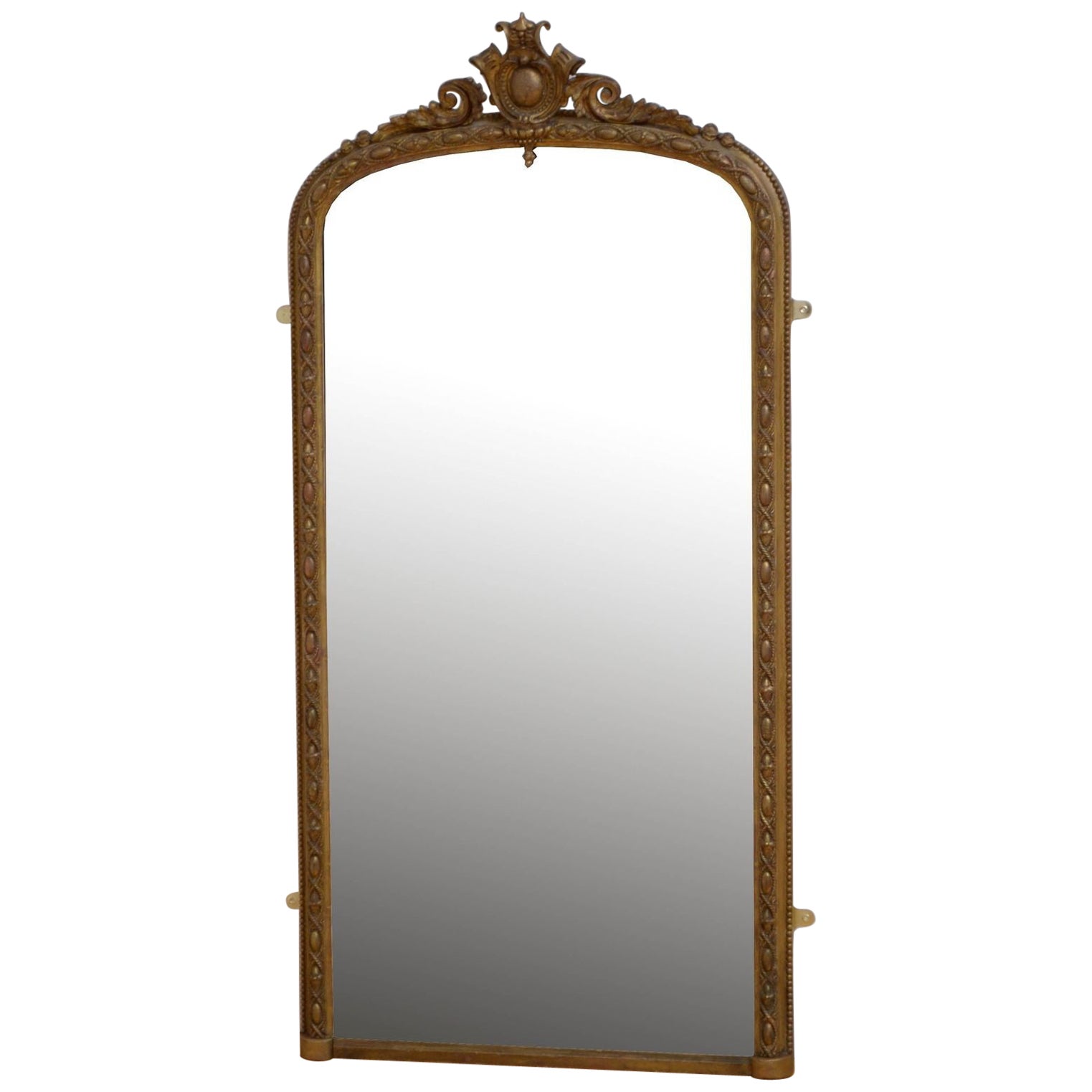 19. Jahrhundert Giltwood Pier Spiegel H156cm im Angebot