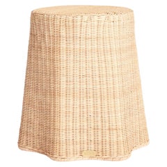 Hand Woven Scalloped Side Table