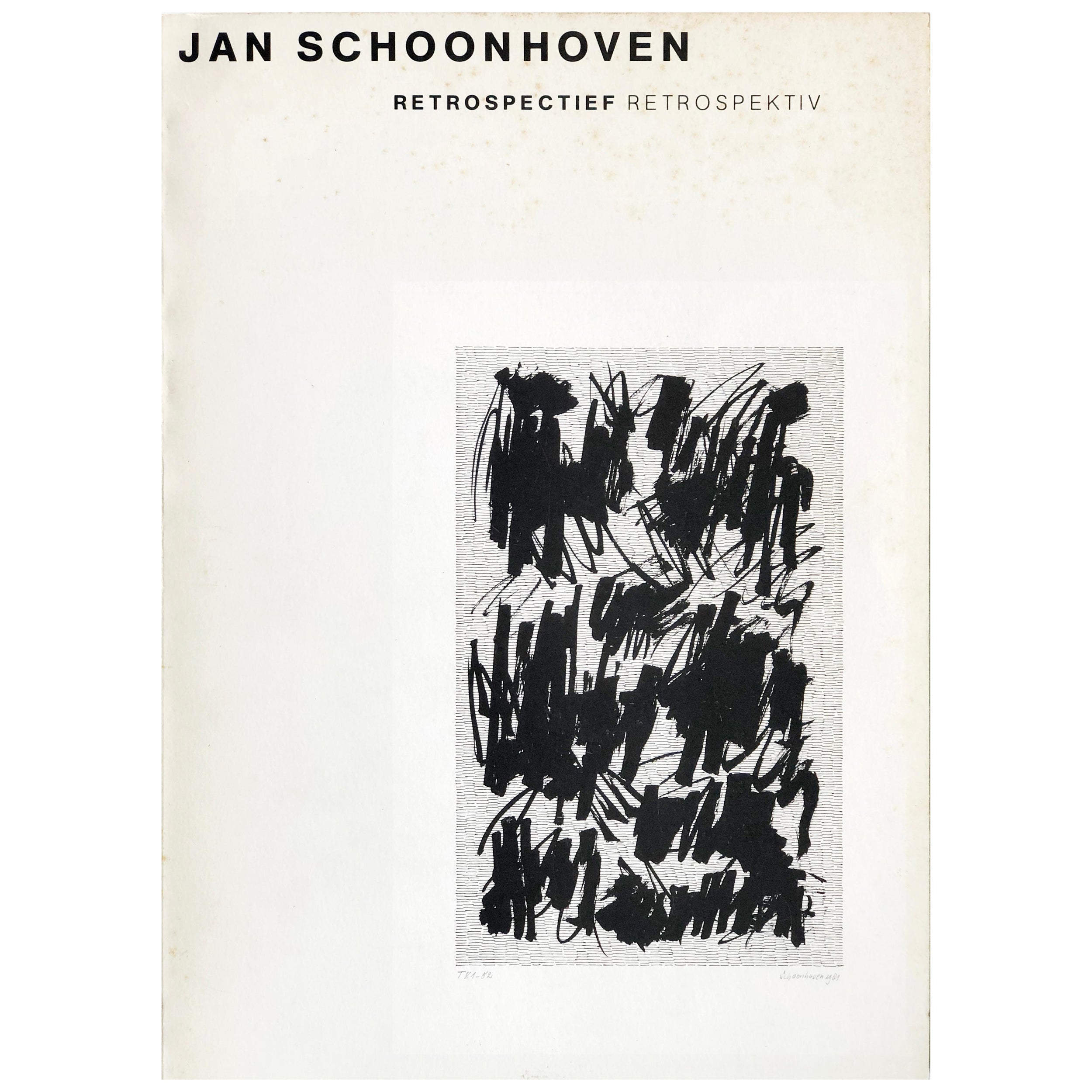 Livre de Jan Schoonhoven - Signé - dessins et reliefs rétrospectifs (NL/DE)