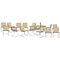 Satz von 16 Cesca-Stühlen im Vintage-Stil von Marcel Breuer, 1970er Jahre
