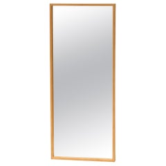 Vintage Mid-Century Oak Wall Mirror, AB Glas & Trä Hovmantorp, Sweden