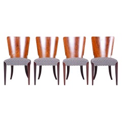 Set of Four Restored ArtDeco Chairs, Halabala, UP Zavody, Beech, Czechia, 1930s