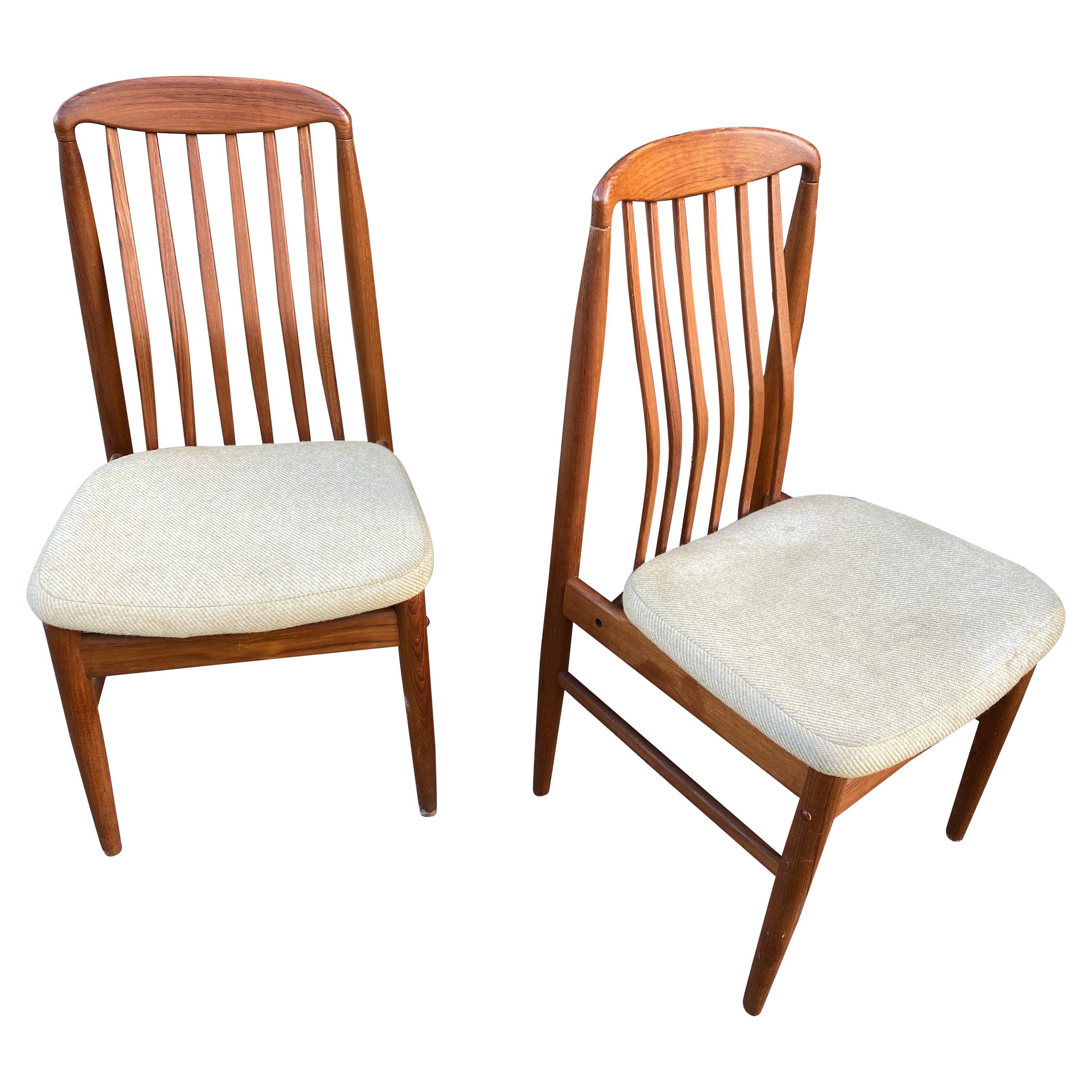 Pair of Benny Linden Teak Dining Chairs