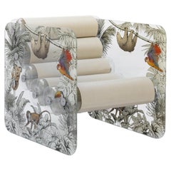 Design armchair Mw02 "Jungle", handmade in France, designed by Olivier Santini