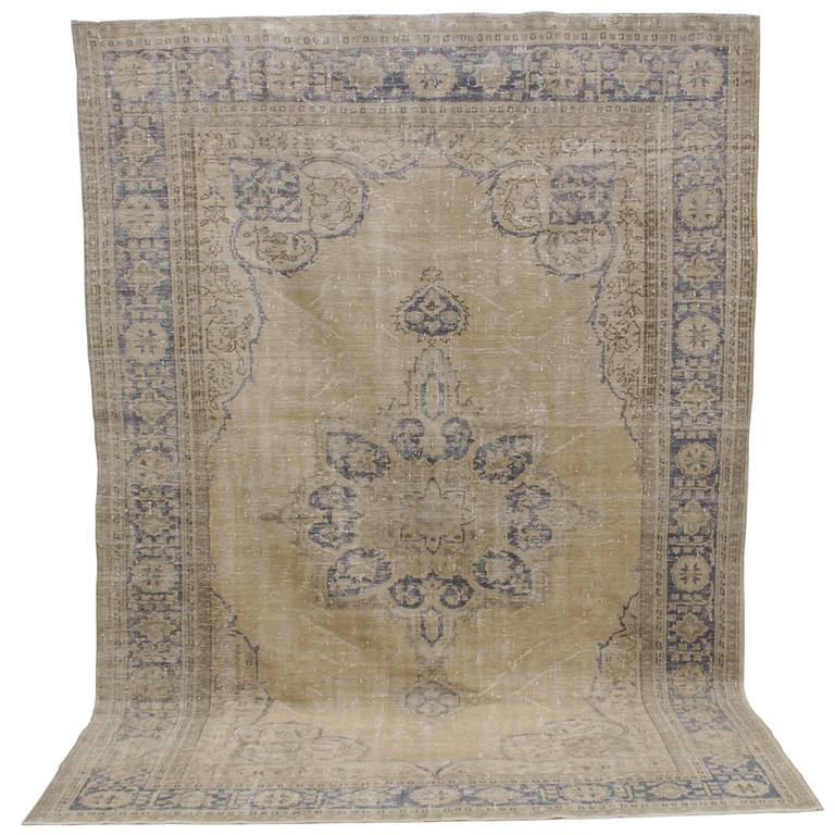 Delicately Faded Persian Area Rug at 1stDibs