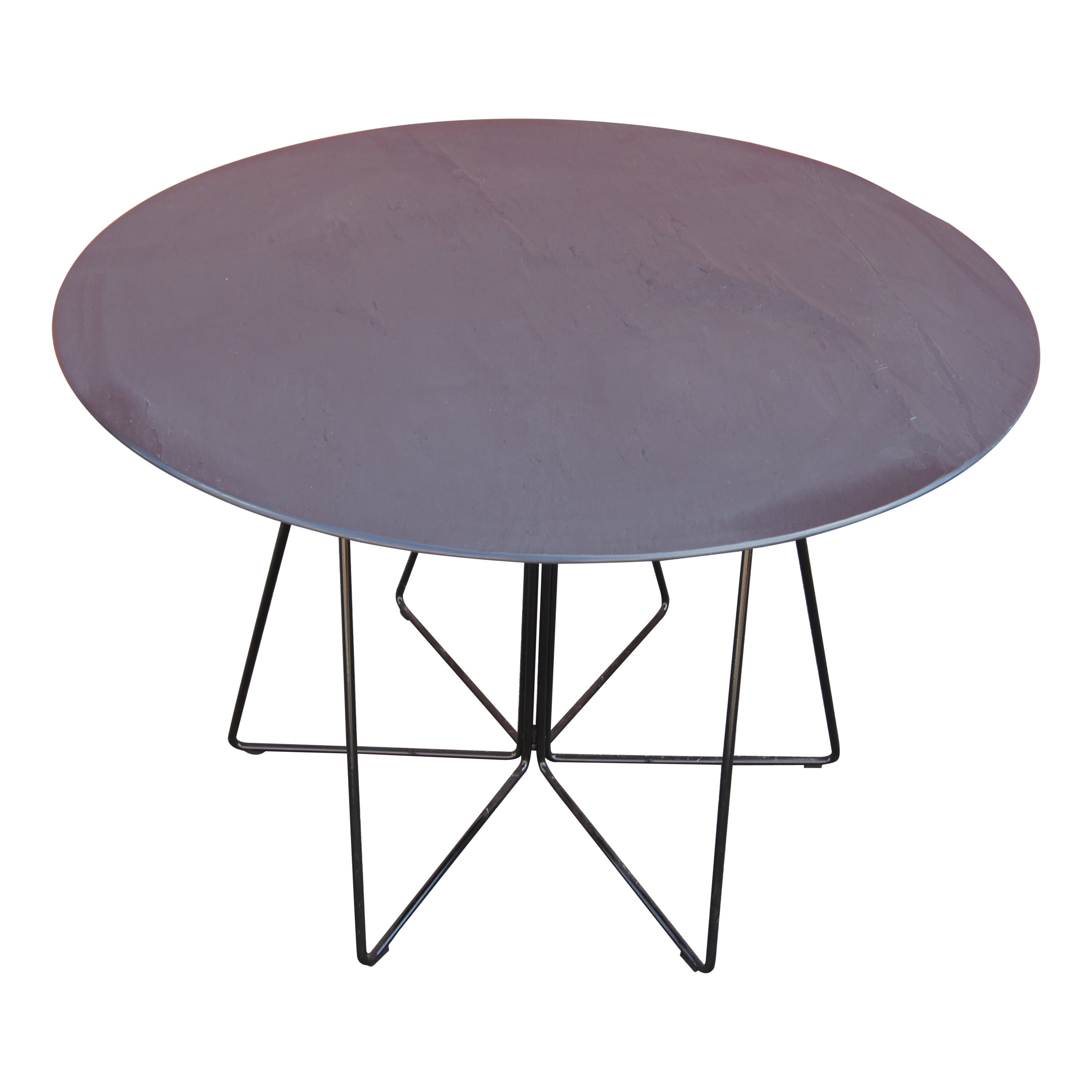 Slate PaperClip Cafe Table by Lella and Massimo Vignelli for Knoll For Sale