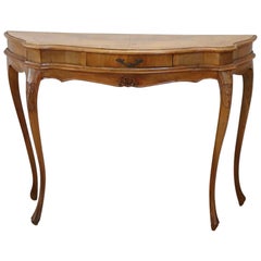 20th Century Louis XV Style Walnut Console Table