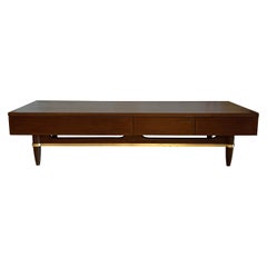 Used American Of Martinsville Console Coffee Table Media Cabinet