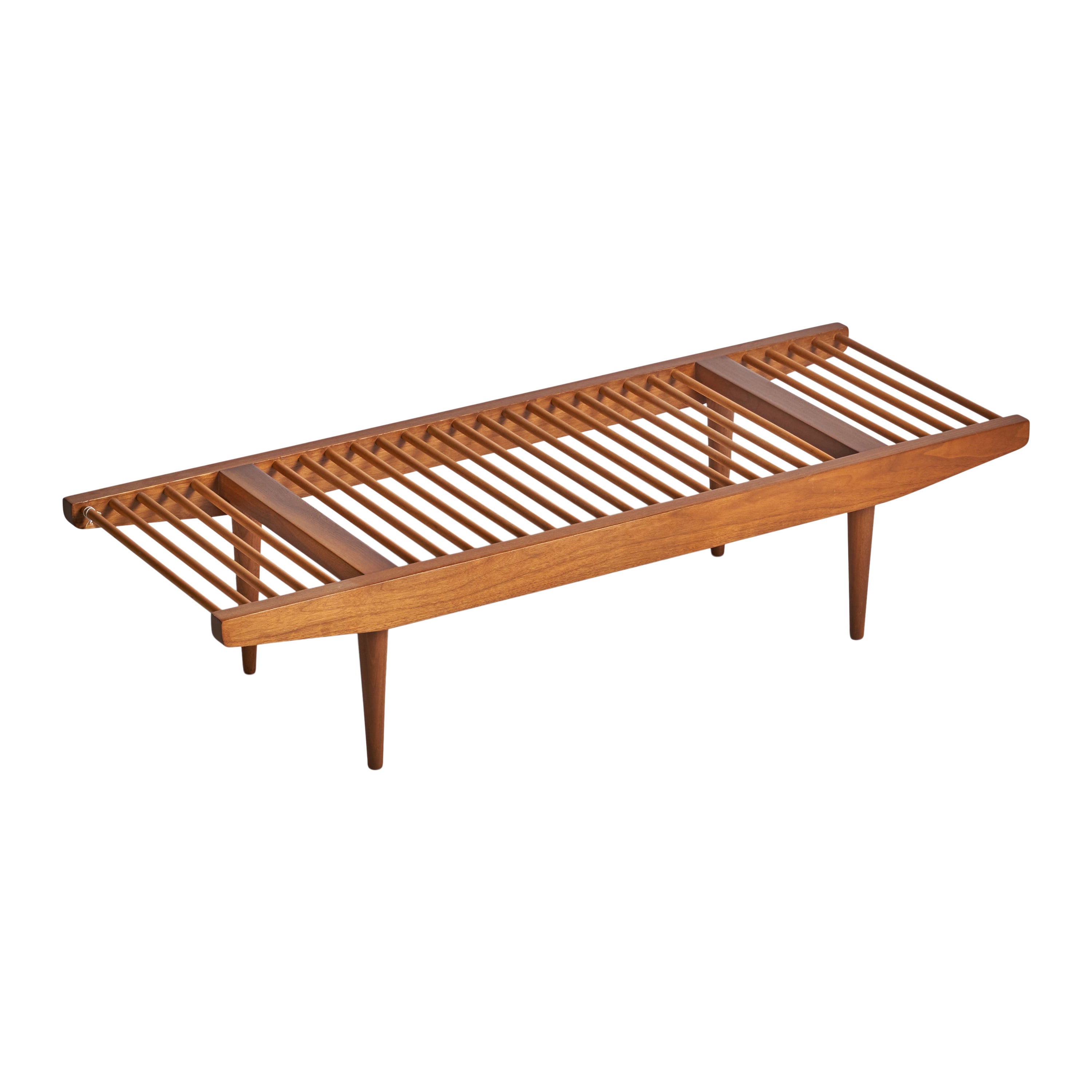 Milo Baughman, Bench, Walnut, USA, 1950s For Sale