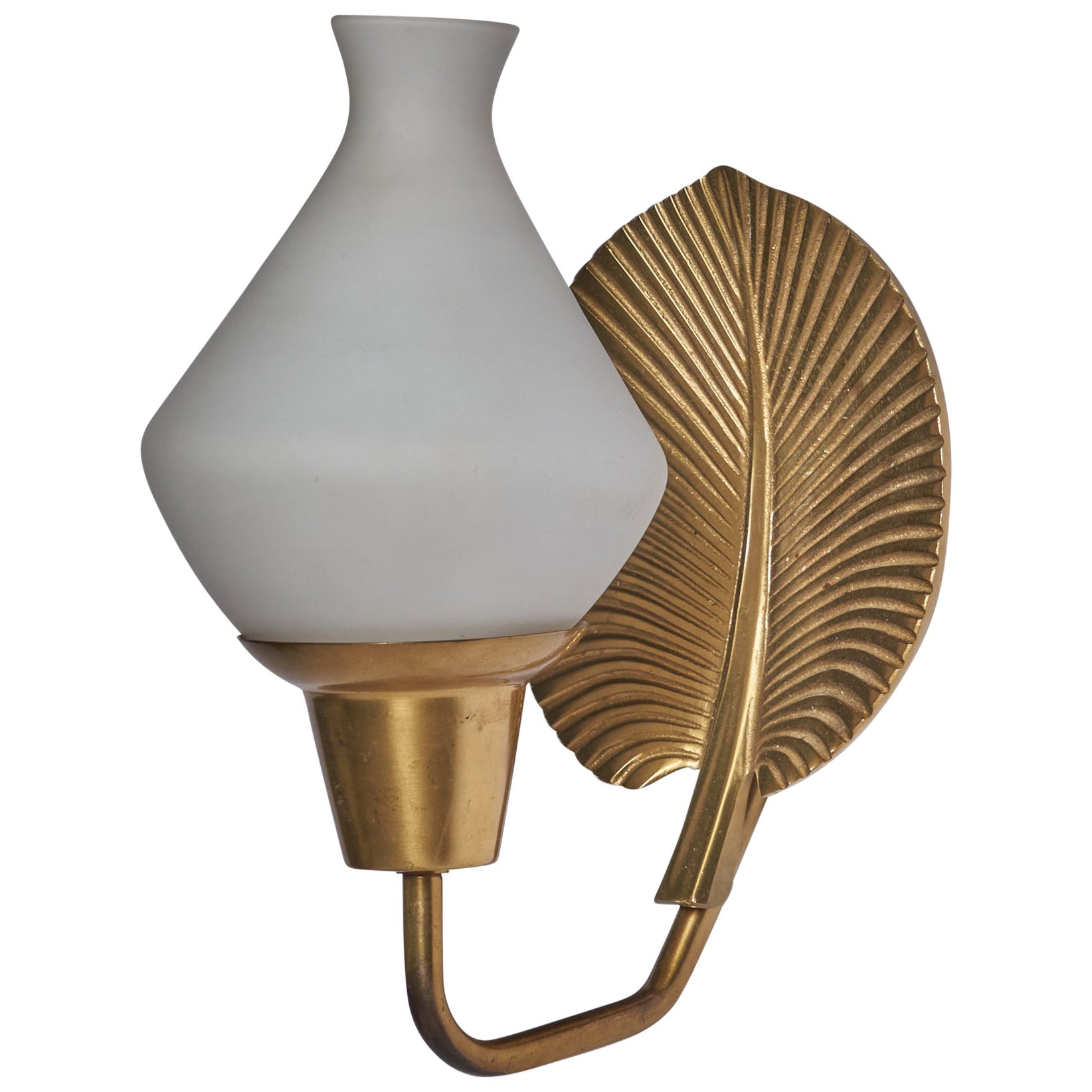 ASEA, Wall Light, Brass, Glass, Sweden, 1940s