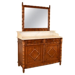 19th Century French Wash Stand with Mirror