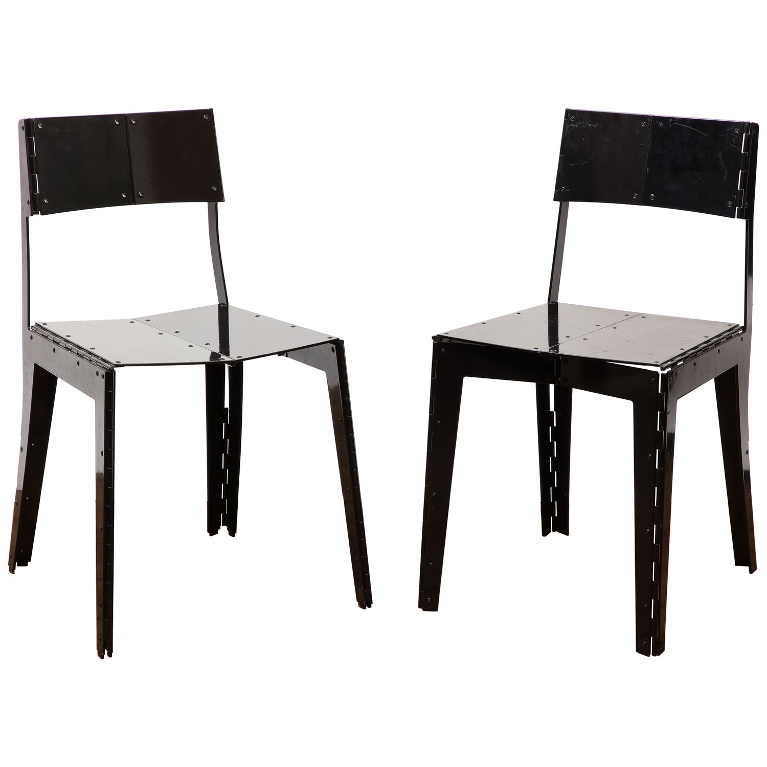 Cappellini Pale Grey Metal Folding Stitch Chair