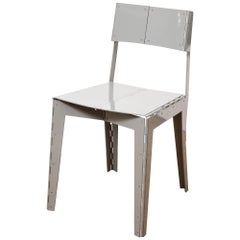 Cappellini Pale Grey Metal Folding "Stitch" Chair