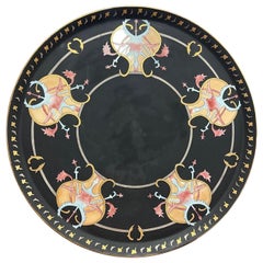 Plat décoratif français vintage avec motif Art Nouveau