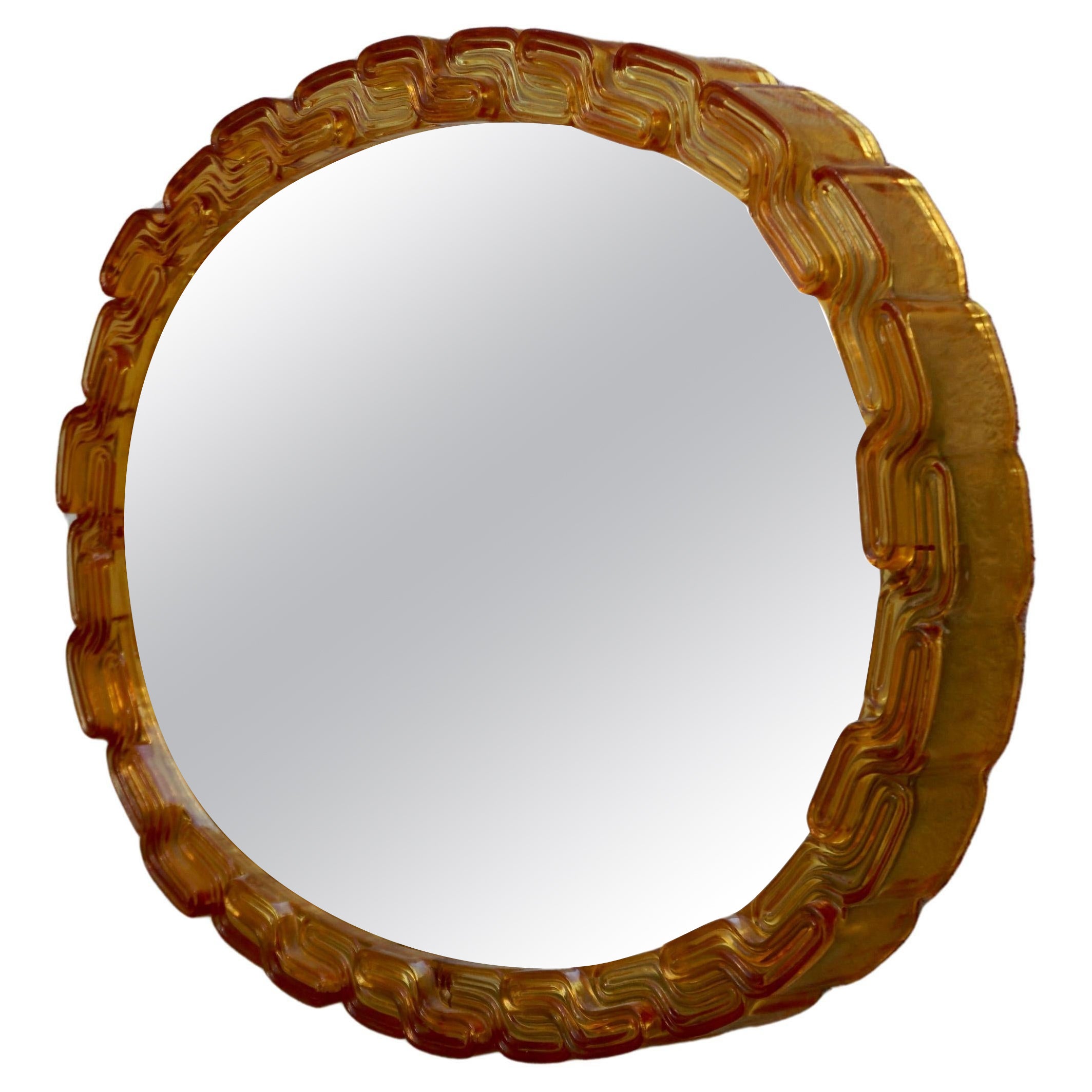 Vintage Oval Wall Mirror For Sale