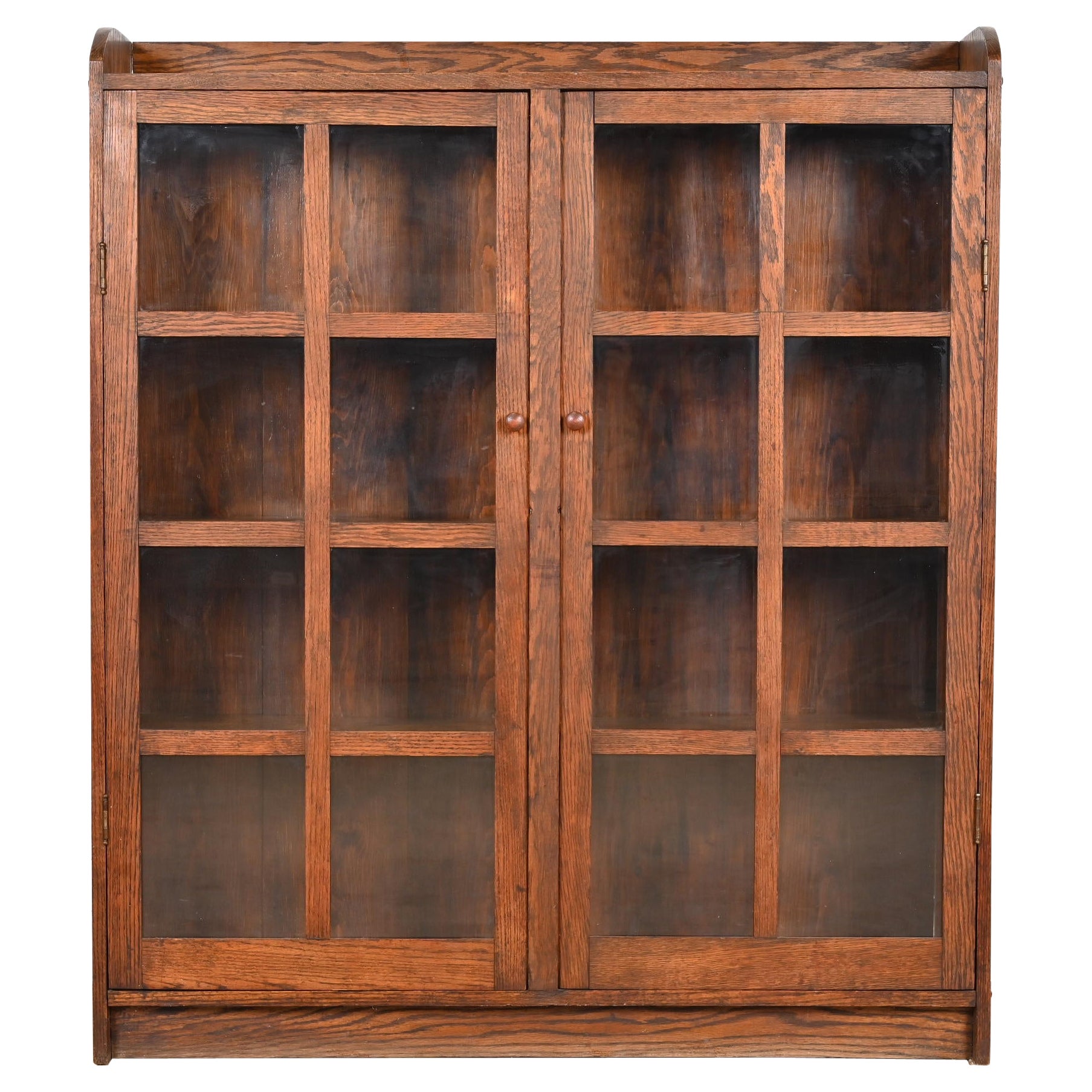 Stickley Brothers Style Antique Mission Oak Arts and Crafts Bookcase, Circa 1900