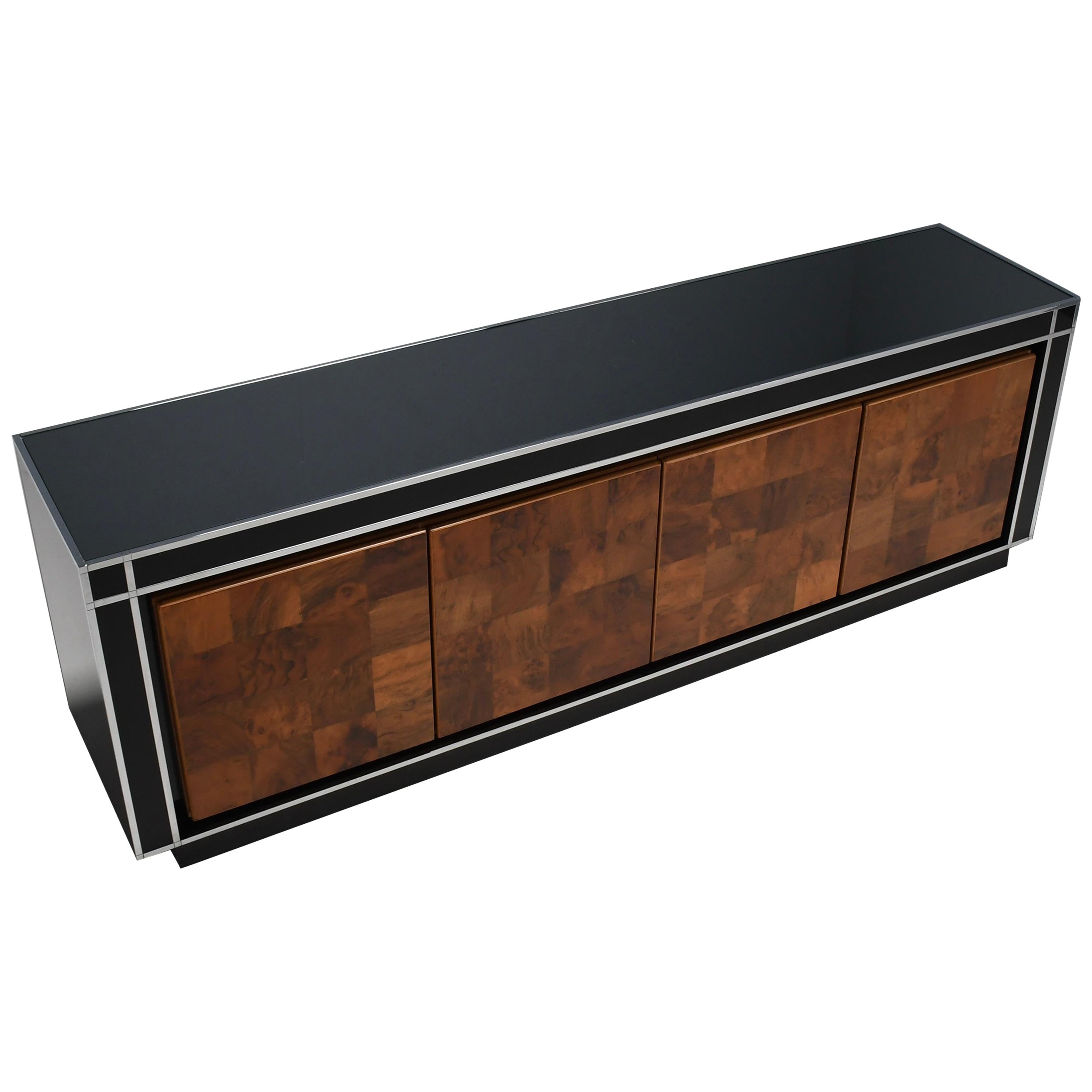 Impressive Italian Sideboard by Willy Rizzo for Mario Sabot, 1970s For Sale