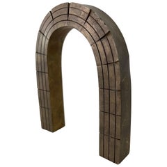 Exquisite Brass Arch Sculpture with Intricate Engravings