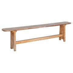 Antique French Rustic Oak Bench