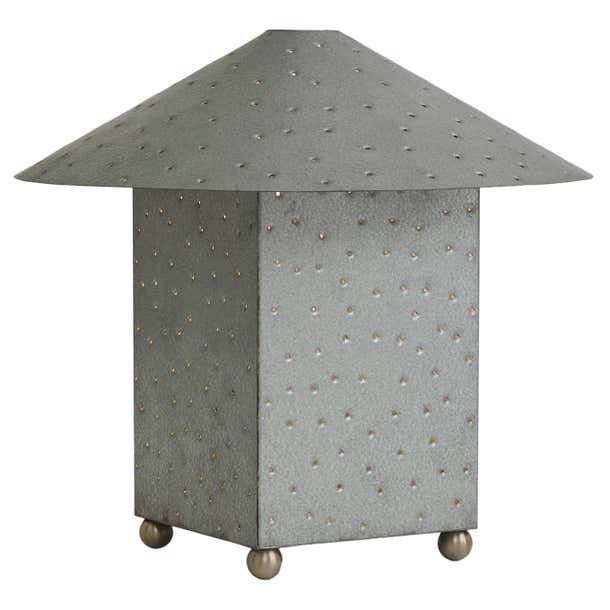 Perforated Galvanized Steel Lin Table Lamp by Muhly Studio For Sale at ...