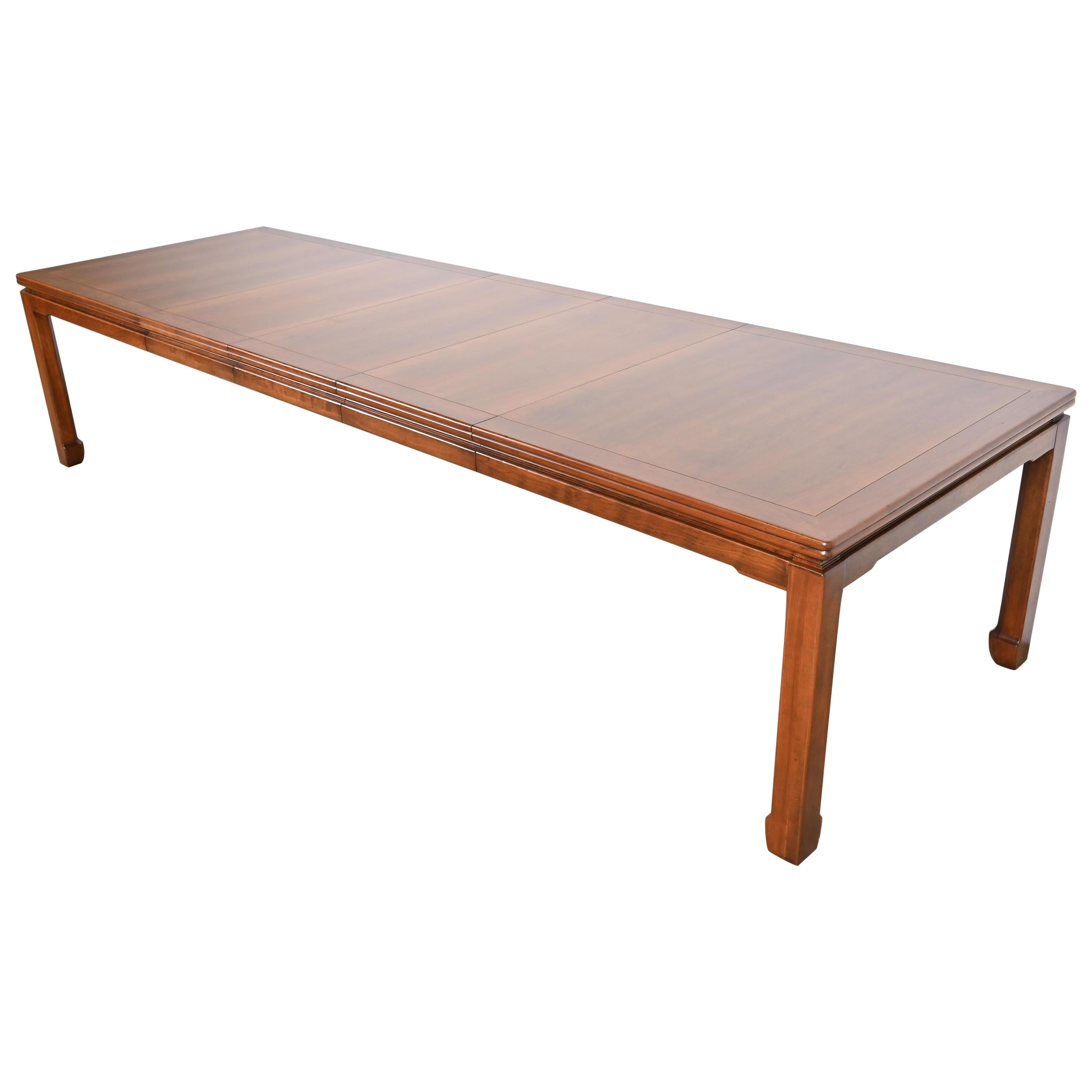 John Widdicomb Mid-Century Modern Walnut Dining Table, Newly Refinished For Sale