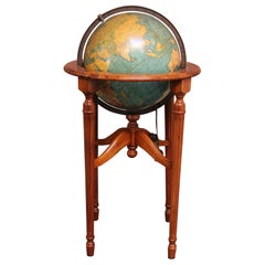 Globe en verre illuminé George F. Crams "Unrivaled Terrestrial" sur Stand