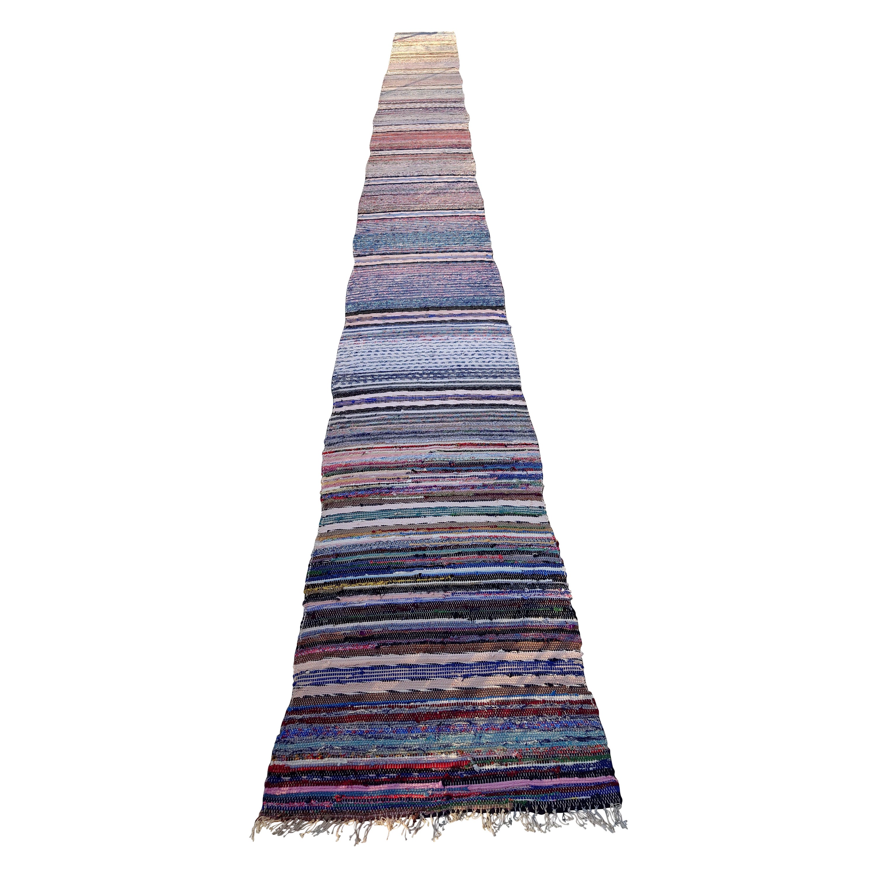 Swedish Rag Rug hand woven For Sale