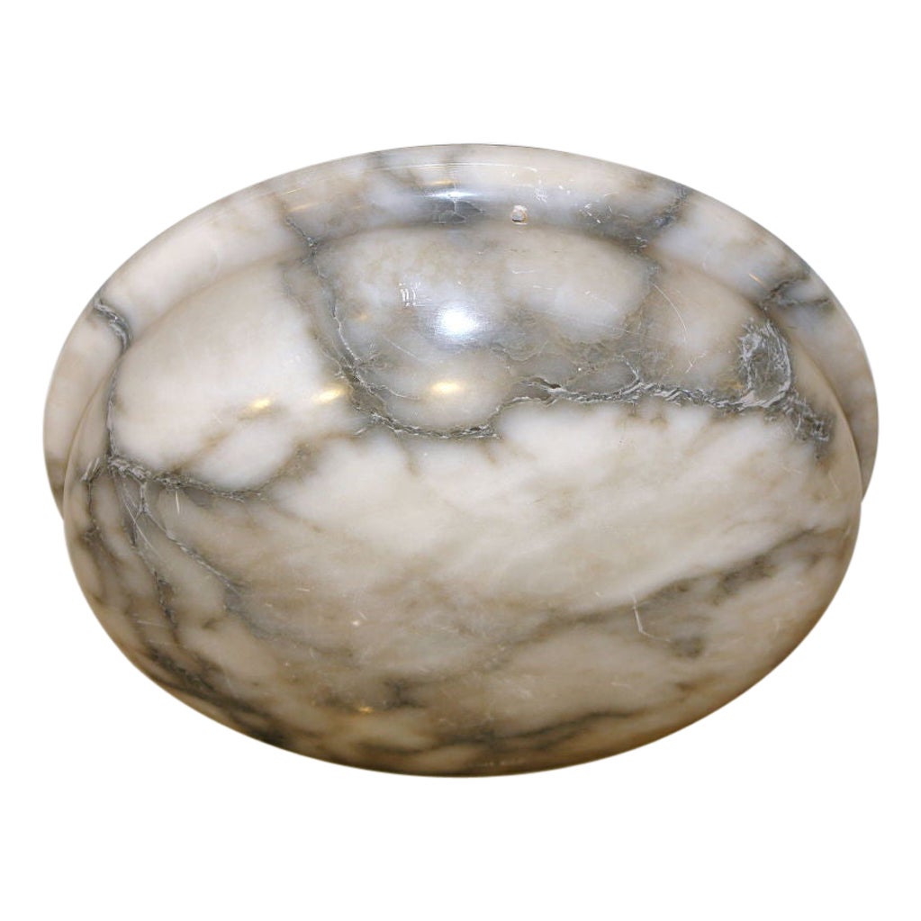 Carved Alabaster Light Fixture