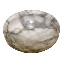 Antique Carved Alabaster Light Fixture