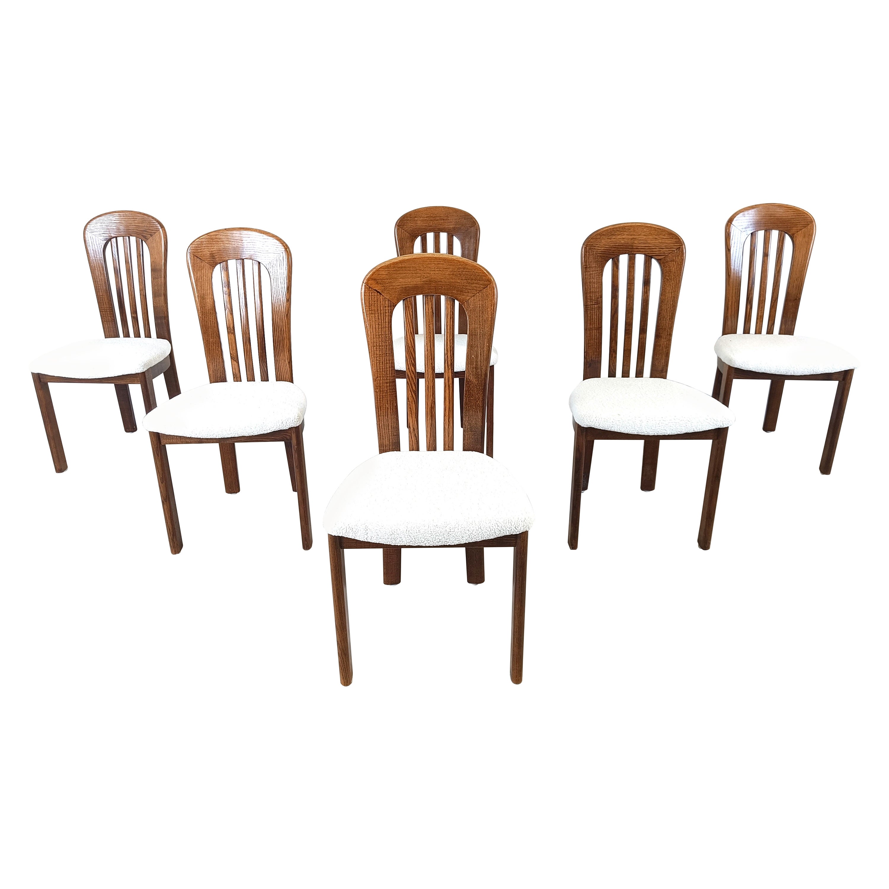 Vintage scandinavian dining chairs, set of 6 - 1960s  For Sale