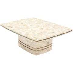 Brass Inlay Tessellated Maitland Smith Coffee Table