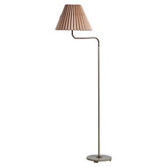 ASEA, Floor Lamp, Brass, Metal, Paper, Sweden, 1940s