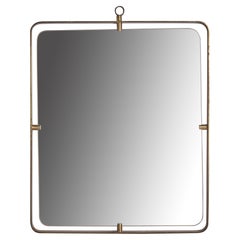Fontana Arte, Wall Mirror, Brass, Glass, Italy, 1940s
