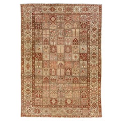 Multicolor Persian Bakhtiari Wool Rug Handcrafted in the 1920s