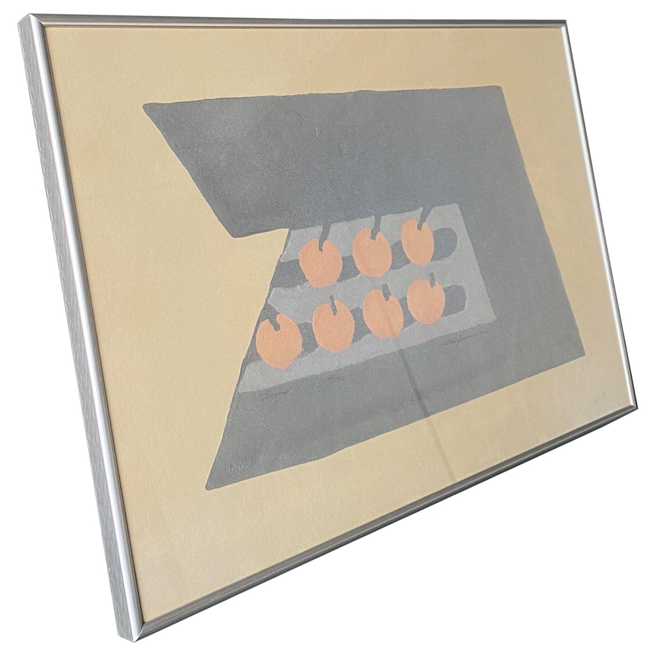 Framed Signed Handmade Paper, 20th Century For Sale