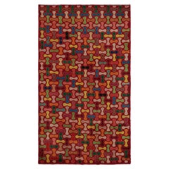 Tapis Art Déco vintage Zeki Muren, avec motifs géométriques, de Rug & Kilim