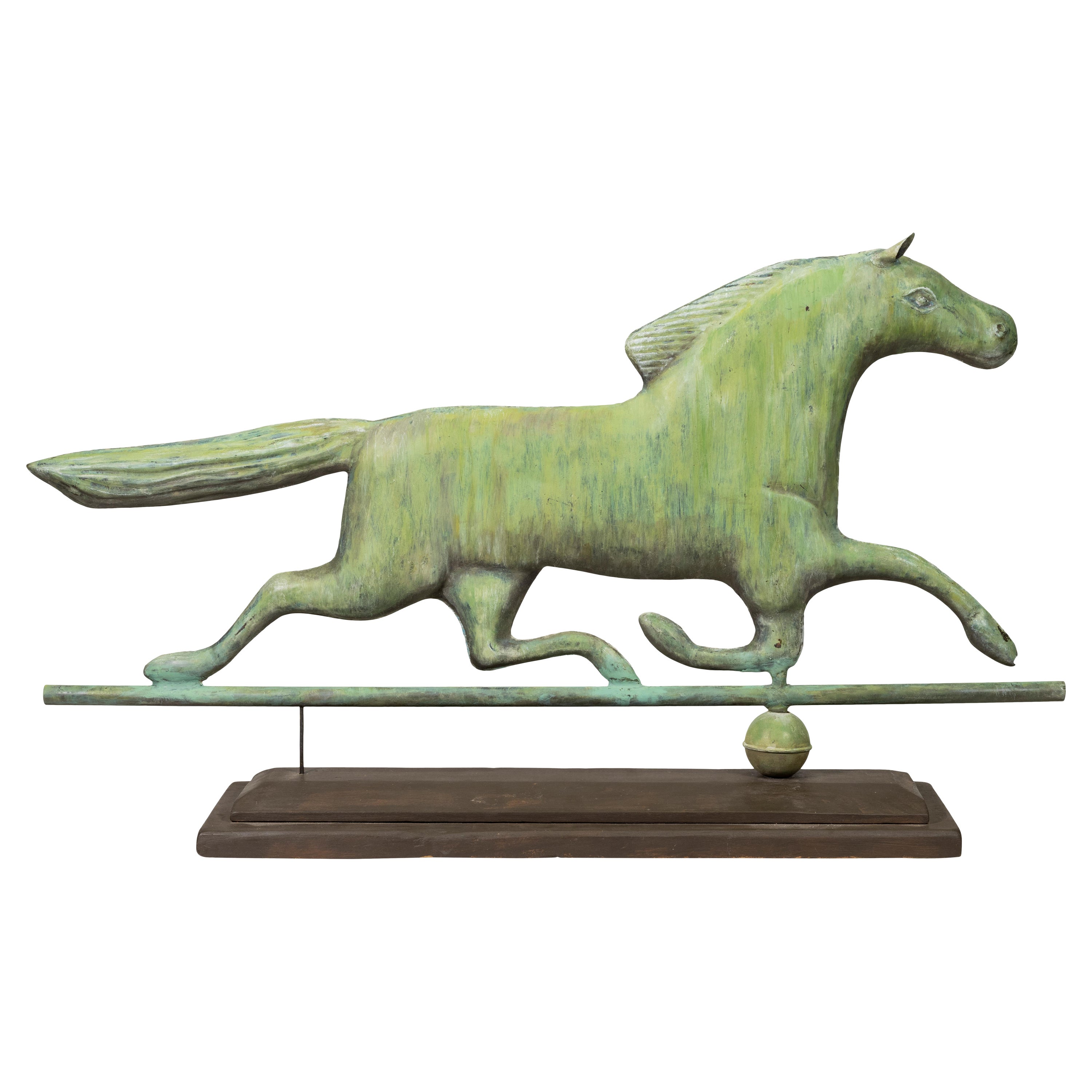 3 Dimensional Copper Horse Weather Vane For Sale