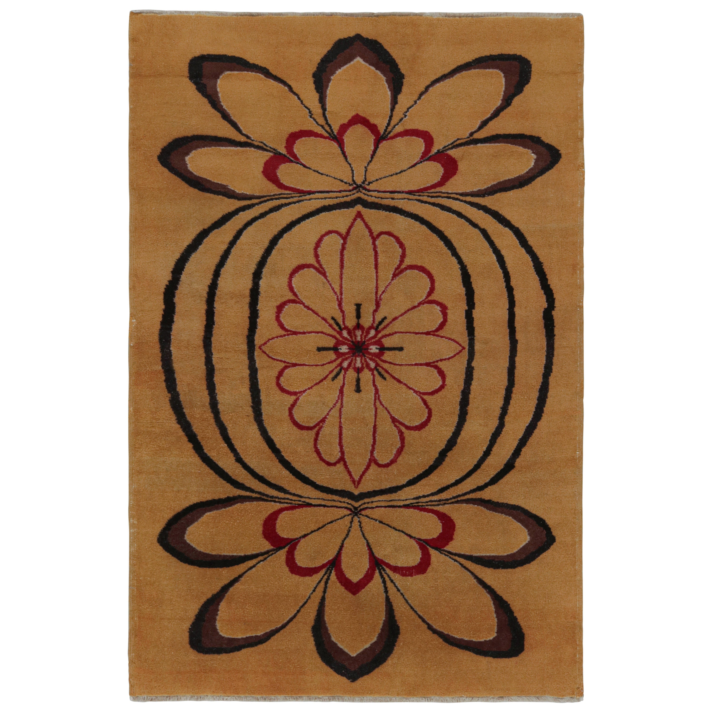 Vintage Zeki Müren Art Deco Teppich, mit Geometrischen Mustern, von Rug & Kilim im Angebot